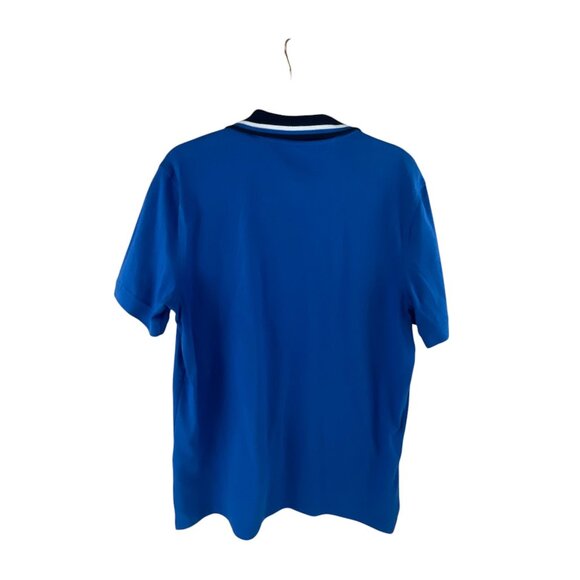 Nautica Mens Blue Polo Shirt Size M Cotton Blend Nautical Logo Short Sleeve - Picture 6 of 7